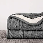 Longhui Bedding Acrylic Cable Knit Sherpa Throw Blanket Thick Soft Big Cozy Grey. Fixed Price $45.49.