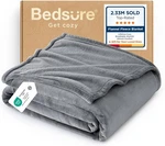 Bedsure Gentlesoft Fleece Throw Blanket For Couch Grey - Lightweight Plush Fuzzy. Fixed Price $19.60.