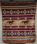 Horseshoe Western Indian On The Move Queen Size Blanket. Fixed Price $59.14.