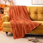 Miulee Fleece Throw Blanket For Couch 300GSM Super Soft 50X60, Burnt Orange. Fixed Price $29.99.
