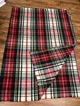 Vtg Ll Bean Tartan Plaid Red Green Blanket 63X86 Twin Whipstitch Wool 1980S. Fixed Price $56.99.