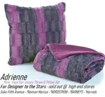 Designer Adrienne Black & Purple Chinchilla Mink Faux Fur Luxury Throw Pillow. Fixed Price $69.99.