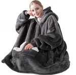 Cozy Winter Gift Wearable Blanket Hoodie - Oversized Sherpa Fleece. Fixed Price $51.99.
