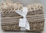 Pottery Barn Jacquard Cotton Throw Blanket 50" X 60" Neutral Multi. Fixed Price $69.70.