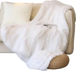 Tuddrom Decorative Extra Soft Faux Fur Throw Blanket 50" 60",SOLID Reversible. Fixed Price $39.99.
