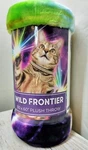 Soft Plush Throw Blanket Galactic Cat 50"X60" New Wild Frontier. Fixed Price $12.99.
