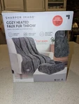 Sharper Image Cozy Heated Faux Fur Throw Walnut Blanket With 13 Foot Power Cord. Fixed Price $130.00.