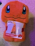 Pok Mon Charmander Hooded Throw Blanket 50X60 Orange Polyester Kids. Fixed Price $19.95.