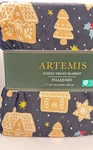 Artemis Black Gingerbread Blanket Christmas Plush Full Queen Size 90 X. Fixed Price $65.00.