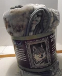 Shavel Hi Pile Fleece Wolf W/border Blanket Oversized Throw Plush Nwt 60" X 80". Fixed Price $40.00.