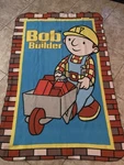 Bob The Builder Moving Brick Fleece Throw Blanket Kids Baby 50" X 60" 2004. Fixed Price $24.95.
