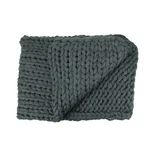 Northlight Smokey Gray Cable Knit Plush Throw Blanket 60" X 50". Fixed Price $140.49.