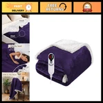 Soft Flannel Electric Heated Blanket Throw 50"X60", 9 Settings, Auto-off. Fixed Price $48.59.