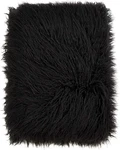 Cozy Elegance: Luxurious Faux Mongolian Fur Throw Blanket. Fixed Price $136.99.