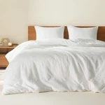 White Queen Duvet Cover Set - 3 Pieces Breathable Waffle Dobby Weave Texture. Fixed Price $41.27.