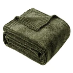 Battilo Home Olive Green Chenille Throw Blanket For Couch Sofa Bed 51"X67". Fixed Price $48.44.