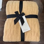 West Elm Full/queen Organic Cotton Cloud Jersey Linear Blanket Teracotta Nwt F/q. Fixed Price $150.00.