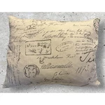 Hiend Accents Fairfield Classic Throw Pillow 16X21 Inch, Taupe Printed Script. Fixed Price $21.00.