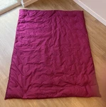 Dark Pink Down Throw Blanket. Fixed Price $10.00.