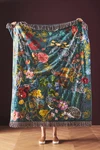 Anthropologie Nathalie Lete Velvet Throw Blanket Dark Turquoise New. Fixed Price $245.00.
