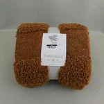 Threshold 60X50 Cozy Bubble-knit Stripes Wool Knitted Throw Blanket, Tan #C721. Fixed Price $15.96.