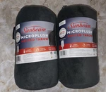 2 New Sunbeam Electric Heated Throw Blanket Microplush Navy Blue Washable. Fixed Price $64.00.