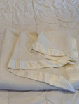 Faribo Faribault Mills Vintage Wool Blend Blanket Ivory Queen Satin Trim Cover. Fixed Price $59.95.