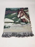 Collections Etc Horse Cotton Tapestry Throw - New W/ Tags, Multicolor. Fixed Price $44.99.