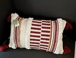 Foreside Home & Garden Throw Pillow W/hand Tied Tassels 14X22 Boho Inspired. Fixed Price $16.99.