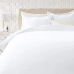 Amazon Basics Lightweight Microfiber 3 Piece Duvet Cover Set Full/queen - White. Fixed Price $19.99.