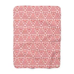 Geometric Triangle Pattern Sherpa Fleece Blanket Red White Cozy Throw. Fixed Price $77.39.