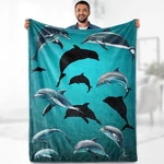 Dolphin Blanket Gifts For Women - Ocean Themed Sea Animal Lover Throw Kids. Fixed Price $19.99.