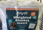 12 Lb Pounds Weighted Blanket Poly-fil Flexible Fairfield White 42"X72". Fixed Price $21.53.