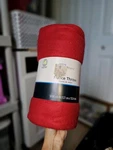 Mainstays 50" X 60" Fleece Throw Blanket Red Solid Soft Lightweight. Fixed Price $10.15.