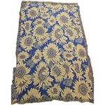 Vintage Sunflower Flowers Tapestry Blanket Throw Fringe 64X40" Blue. Fixed Price $40.00.
