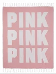 Victorias Secret Pink Throw Fringe Festival Blanket 50"X60" Beach Nwt Free Ship. Fixed Price $34.99.