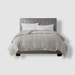Madison Park Gray Oversized Down Satin Trim Alternative Twin Blanket. Fixed Price $17.54.