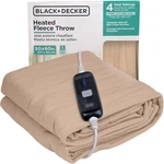 Black+decker Heated Throw Blanket, 50" X 60", Fleece, 4 Settings, 3HR Timer. Fixed Price $36.84.