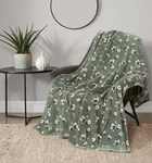 Lucky Brand Daisy Green Floral Soft Plush 50 X 70 Throw Blanket Nwt. Fixed Price $49.90.