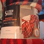 Sleep Philosophy Reversible Sherpa Heated Throw Electric Red White Black 4. Fixed Price $24.99.
