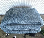 Impressions Life Comfort Plush Textured Velvet Blue Throw Blanket, 60 70. Fixed Price $10.39.