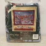 Goodwin Weavers Department 56 Dickens Village Shops Throw Blanket 50" X 68". Fixed Price $32.00.