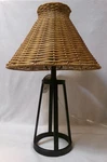 Nwot Threshold Black Metal Table Lamp W/ Woven Rattan Shade. Fixed Price $36.95.