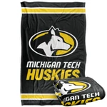Michigan Tech University Primary Logo Stripes Silky Touch Throw Blanket. Fixed Price $37.99.