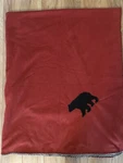 Carstens, Inc Wyoming Suede Like Throw Blanket Red & Cream Black Bear 54X66. Fixed Price $27.00.