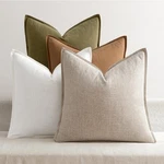 20X20IN Miulee Brown Linen Pillow Covers Pack Of 4 Decorative Natural Solid.... Fixed Price $47.99.