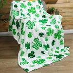 St. Patrick's Day Throw Green Lucky Clovers And Shamrocks Blankets. Fixed Price $35.99.