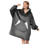 Ramees Wearable Blanket Hoodie Oversized Sherpa Fleece Sleeves - Gray. Fixed Price $32.30.