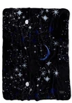 Victoria's Secret Limited Edition Sherpa Black Stars Moon Planets Blanket. Fixed Price $34.99.
