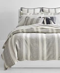 Lauren Ralph Taylor Woven Stripe Cotton 3-PC. Duvet Cover Set King. Fixed Price $239.88.